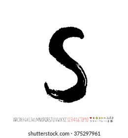 Alphabet & number / handwriting - vector