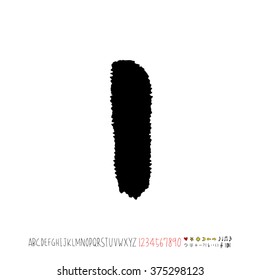Alphabet & number / handwriting - vector
