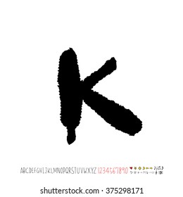 Alphabet & number / handwriting - vector