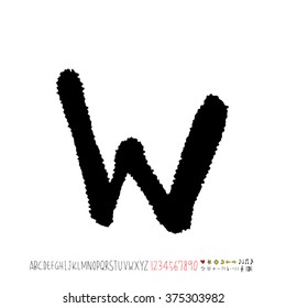 Alphabet & number / handwriting - vector