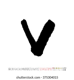 Alphabet & number / handwriting - vector