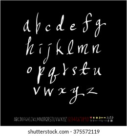 Alphabet & number / handwriting - vector
