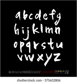 Alphabet & number / handwriting - vector
