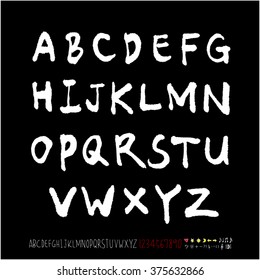 Alphabet & number / handwriting - vector