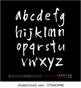 Alphabet & number / handwriting - vector