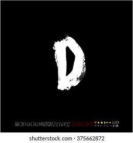 Alphabet & number / handwriting - vector