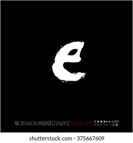 Alphabet & number / handwriting - vector