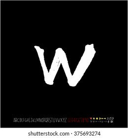 Alphabet & number / handwriting - vector