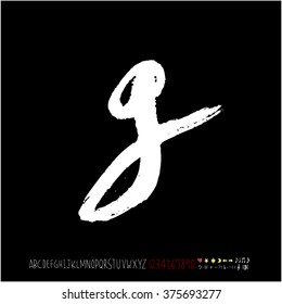 Alphabet & number / handwriting - vector