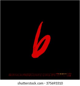 Alphabet & number / handwriting - vector