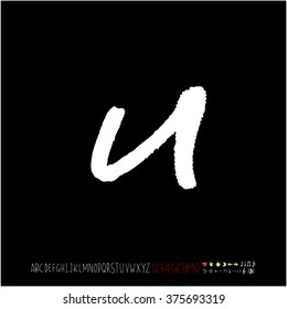 Alphabet & number / handwriting - vector