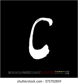 Alphabet & number / handwriting - vector