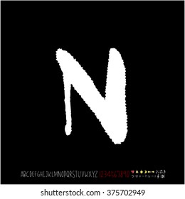 Alphabet & number / handwriting - vector