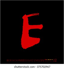 Alphabet & number / handwriting - vector