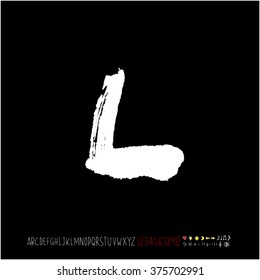 Alphabet & number / handwriting - vector