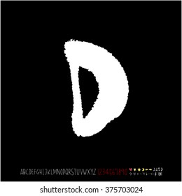 Alphabet & number / handwriting - vector