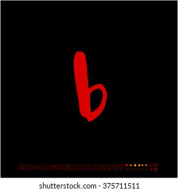 Alphabet & number / handwriting - vector