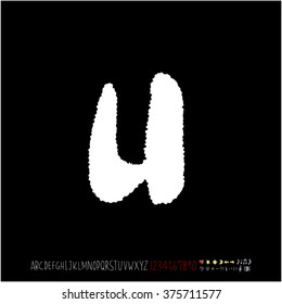 Alphabet & number / handwriting - vector