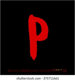 Alphabet & number / handwriting - vector
