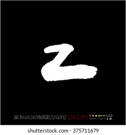 Alphabet & number / handwriting - vector