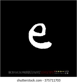 Alphabet & number / handwriting - vector