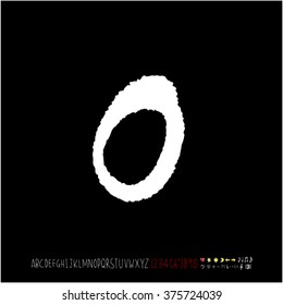 Alphabet & number / handwriting - vector
