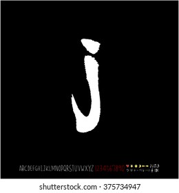 Alphabet & number / handwriting - vector