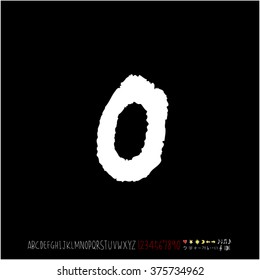 Alphabet & number / handwriting - vector
