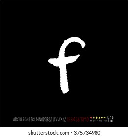 Alphabet & number / handwriting - vector