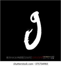 Alphabet & number / handwriting - vector