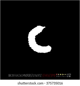 Alphabet & number / handwriting - vector