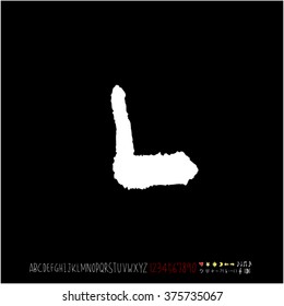 Alphabet & number / handwriting - vector
