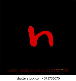 Alphabet & number / handwriting - vector