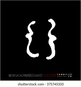 Alphabet & number / handwriting - vector