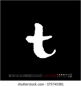 Alphabet & number / handwriting - vector