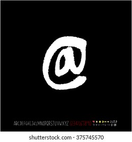 Alphabet & number / handwriting - vector