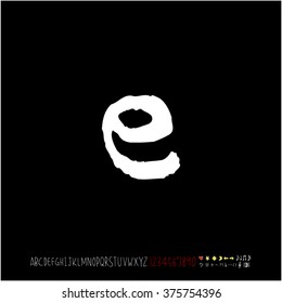 Alphabet & number / handwriting - vector