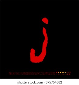 Alphabet & number / handwriting - vector