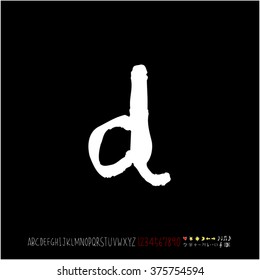 Alphabet & number / handwriting - vector