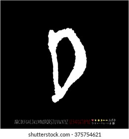 Alphabet & number / handwriting - vector