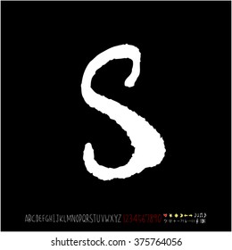 Alphabet & number / handwriting - vector