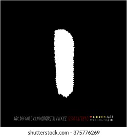 Alphabet & number / handwriting - vector