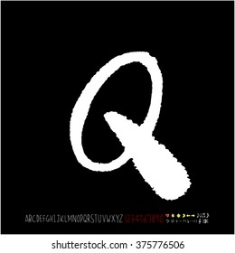 Alphabet & number / handwriting - vector