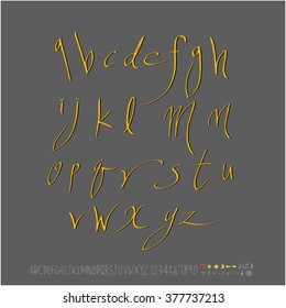 Alphabet & number / handwriting - vector