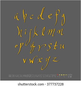 Alphabet & number / handwriting - vector