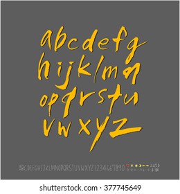 Alphabet & number / handwriting - vector