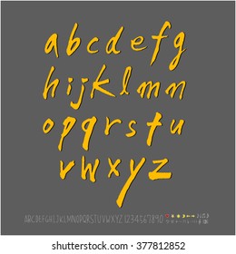 Alphabet & number / handwriting - vector