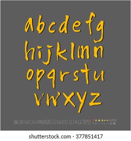 Alphabet & number / handwriting - vector
