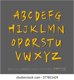 Alphabet & number / handwriting - vector
