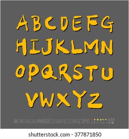 Alphabet & number / handwriting - vector